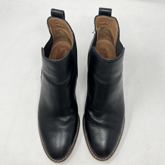 Madewell Regan Boot Size 8.5 Black Leather Pull On J8307 - Picture 6 of 11